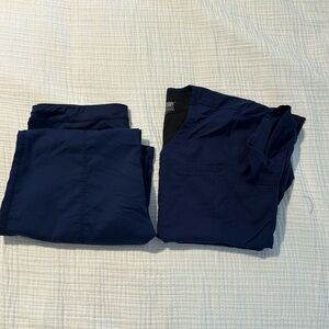Greys anatomy navy blue scrub set